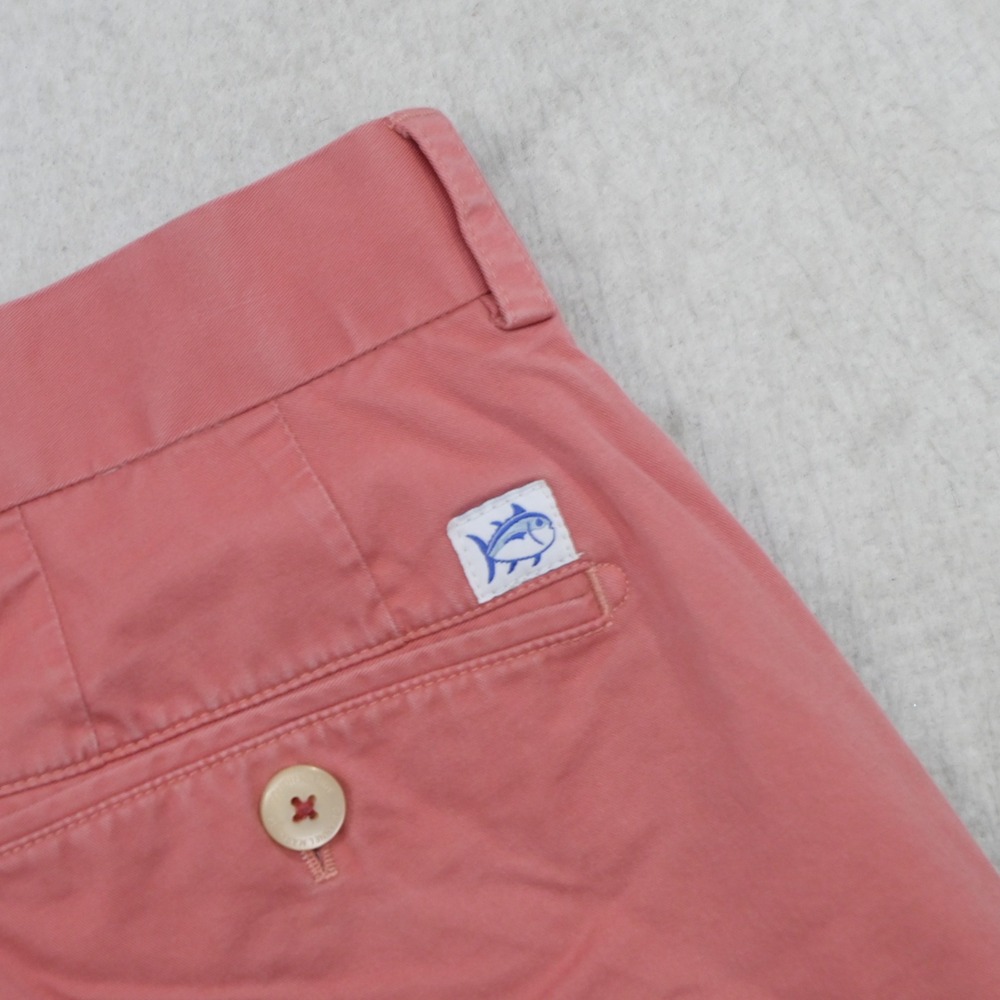 Southern Tide Channel Markers Shorts Mens 33 Pink Flat Front Stretch Chino